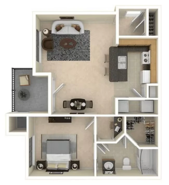 A2- Essential Housing 707 floor plan