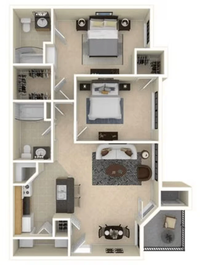 B1- Essential Housing 1222 floor plan