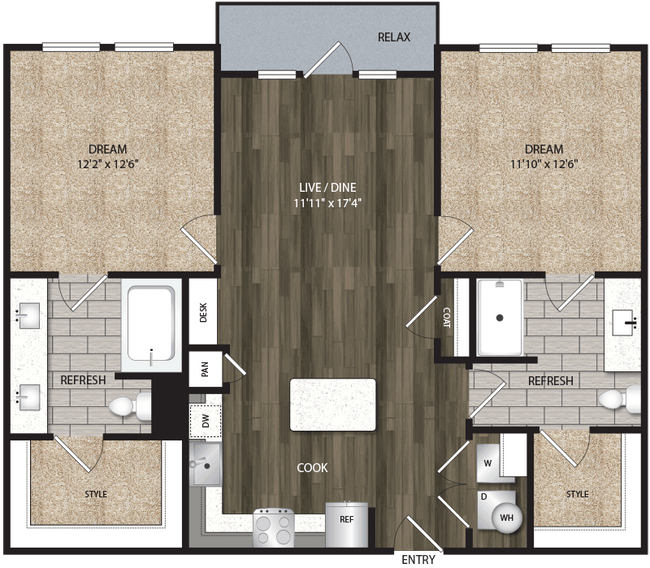 Unit 1204C 1204C floor plan