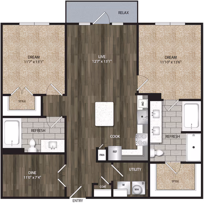 B2C 2224D floor plan