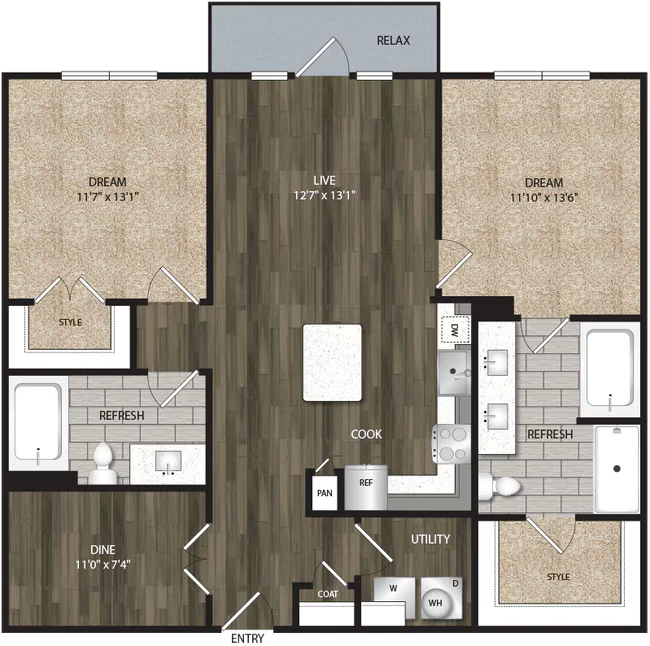 B2C 2224D floor plan