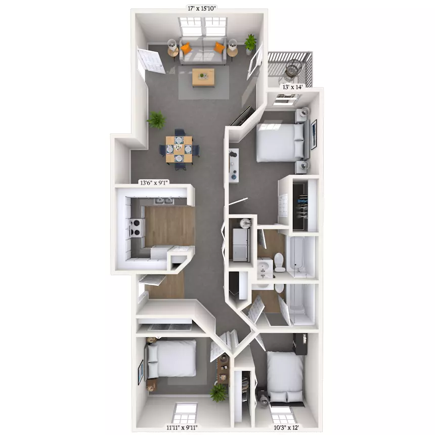 Unit 0404303 0606203 floor plan