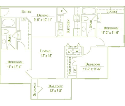 Unit - - floor plan