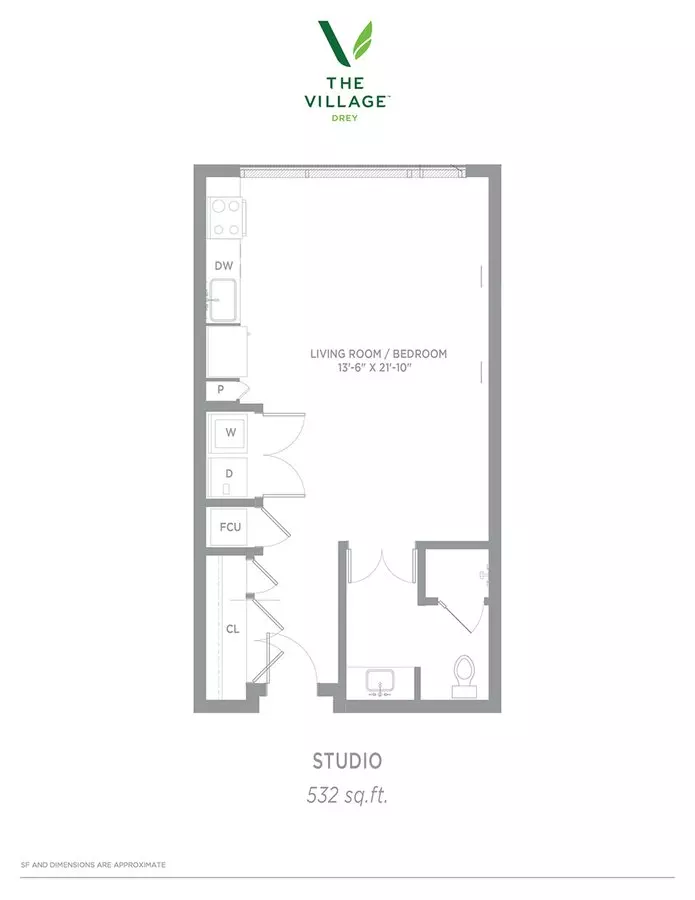 Studio • 1 Bath 2202 floor plan