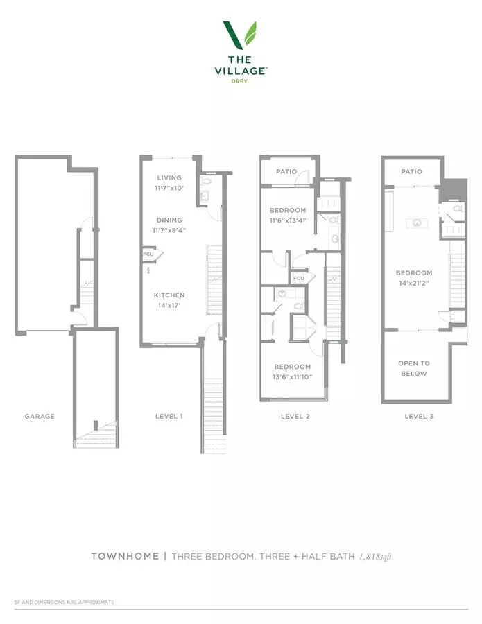 3 Beds • 3 Bath 612 floor plan