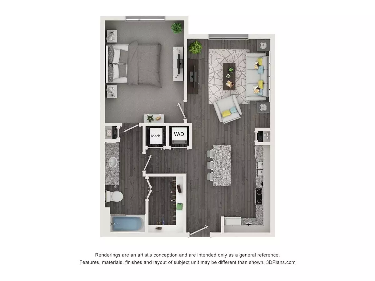 A1 - Essential Housing 1249 floor plan