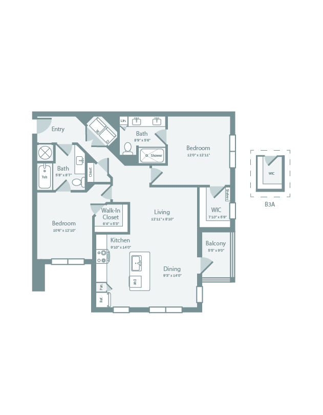 Unit 2301 2301 floor plan