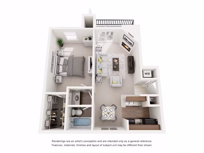 1 Bed • 1 Bath 1002 floor plan