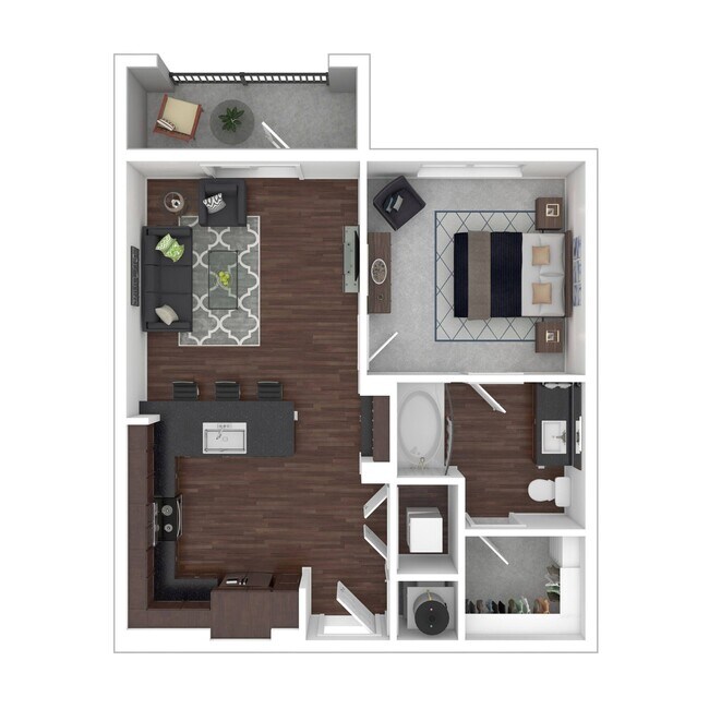 1 Bed • 1 Bath 4105 floor plan