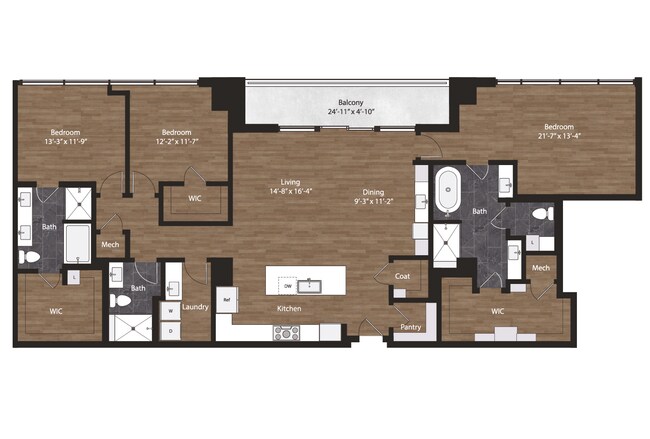 3 Beds • 3 Bath 2404 floor plan