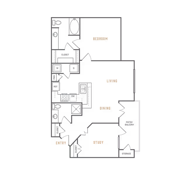 2 Beds • 2 Bath 2221 floor plan