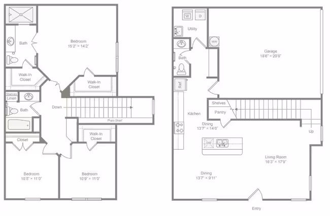 Unit 1413BO 1407DT floor plan