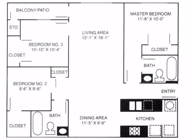 Unit 1312 1111 floor plan