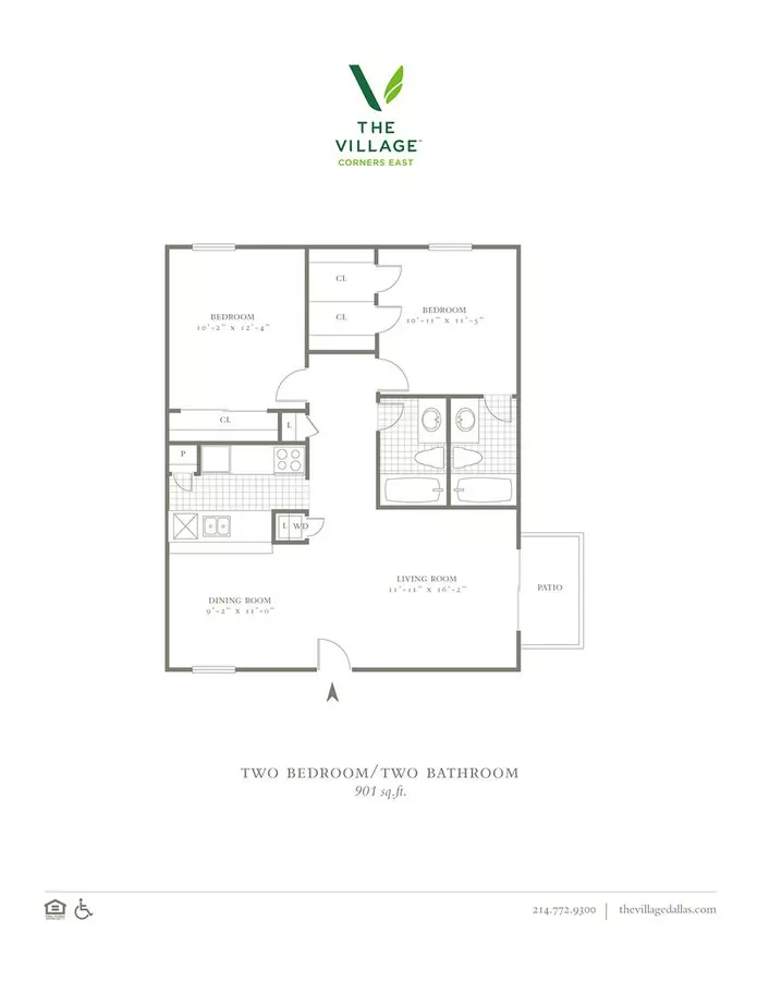 2 Beds • 2 Bath 6127 floor plan