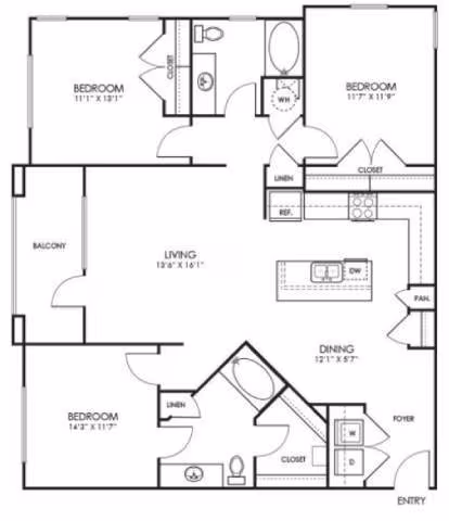 Unit 05311 05211 floor plan
