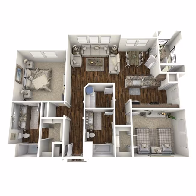 2 Beds • 2 Bath 5-5110 floor plan