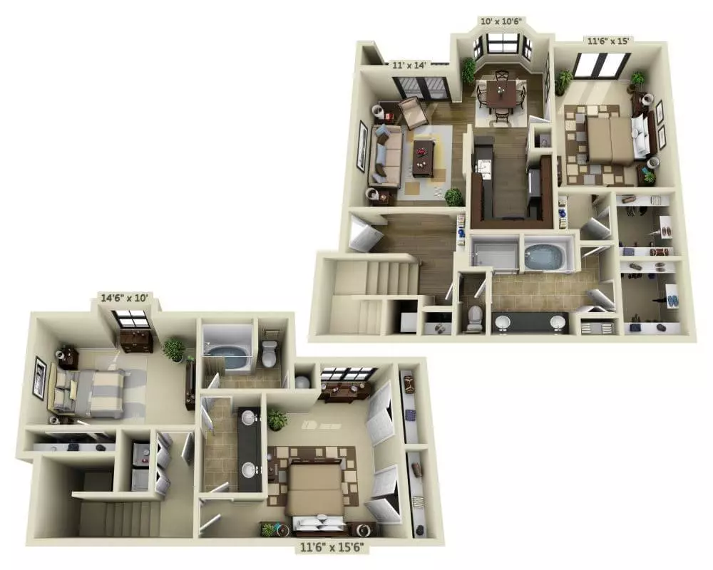 Unit 02308 02308 floor plan