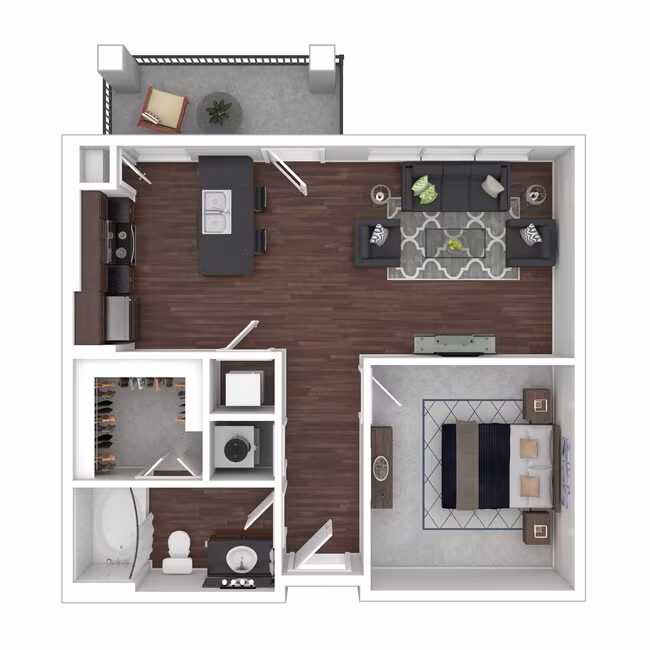 1 Bed • 1 Bath 3203 floor plan