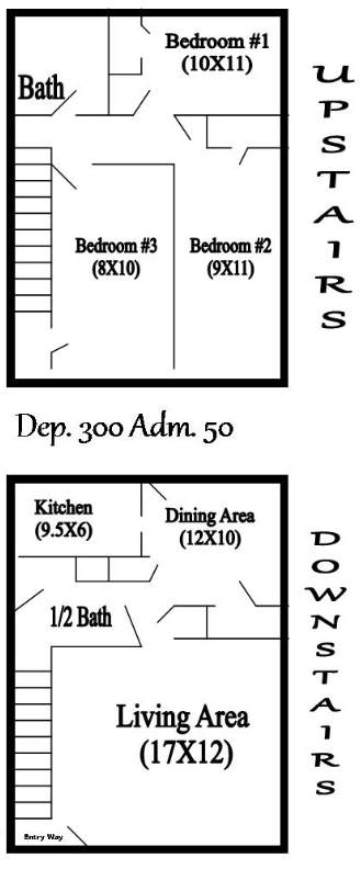 3 Beds • 2 Bath floor plan