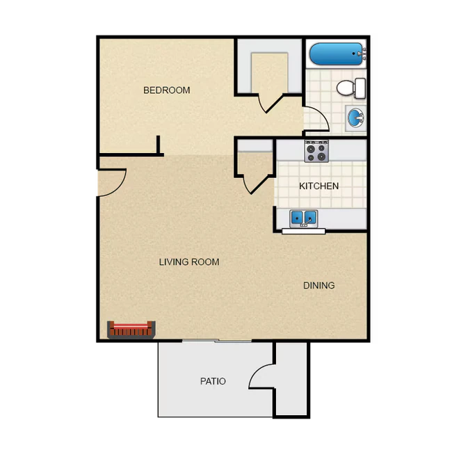 E1 512 floor plan