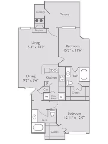 Unit P0932 P0932 floor plan