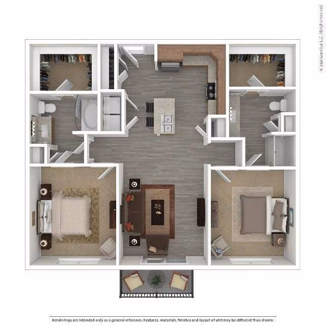 2 Beds • 2 Bath 5035 floor plan