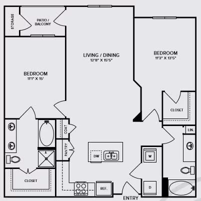 Unit 303 158 floor plan