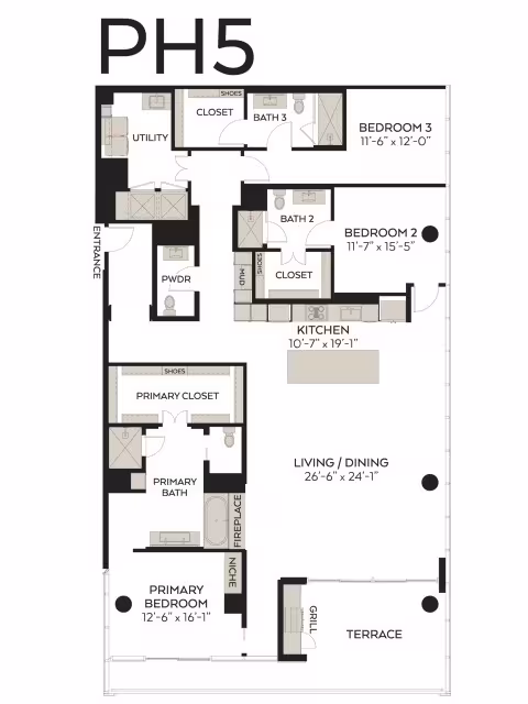 3 Beds • 3 Bath 3808 floor plan
