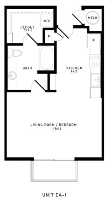 Unit 1117 1520 floor plan