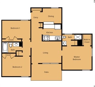 D1-1 1088 floor plan