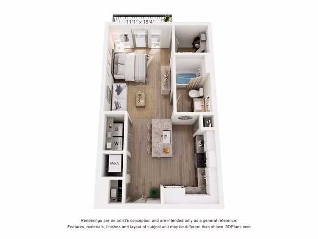 Studio • 1 Bath 429 floor plan