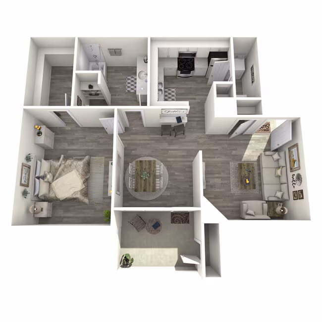 1 Bed • 1 Bath 1042 floor plan
