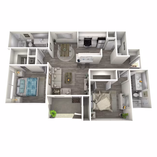 2 Beds • 2 Bath 3113 floor plan