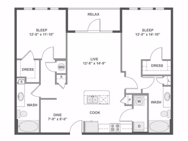 Unit 1-1105 1-1105 floor plan