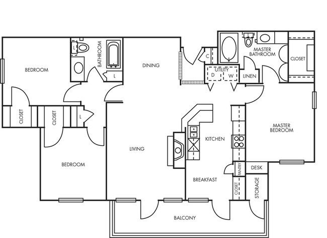 Unit 1636 1411 floor plan