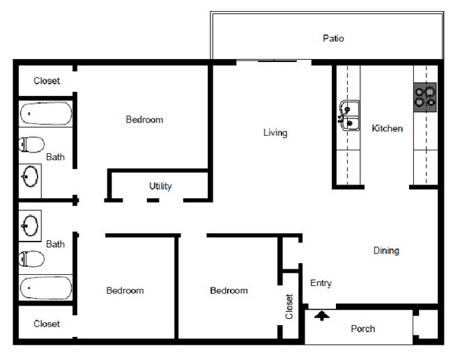 Unit 1222DKN 1222DKN floor plan