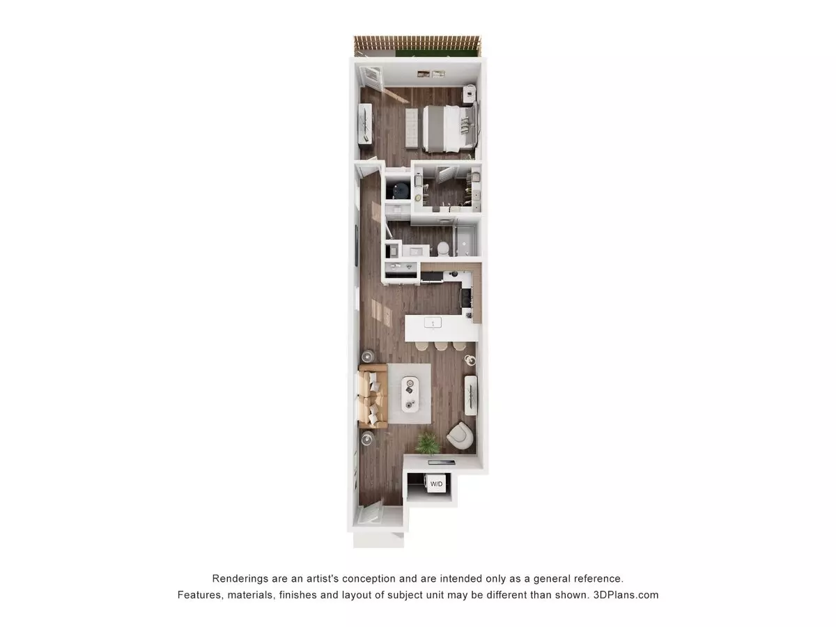 1 Bed • 1 Bath 81-A floor plan