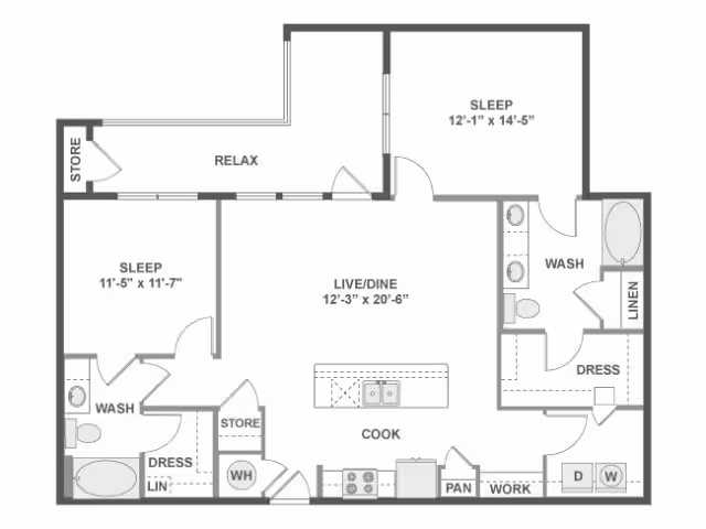 Unit 4-3086 4-3086 floor plan