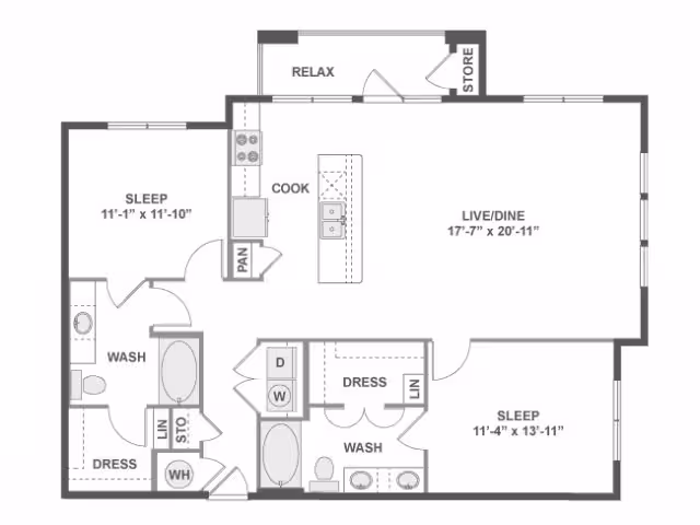 Unit 4-4088 4-4093 floor plan