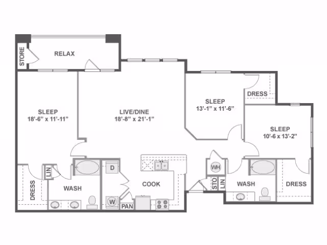 Unit 3-2061 3-2061 floor plan
