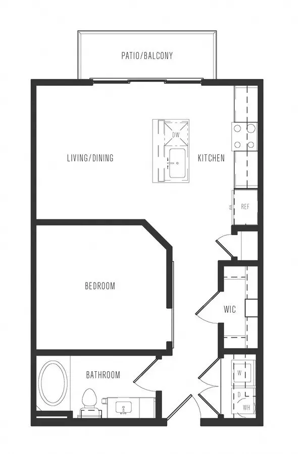 Studio • 1 Bath 259 floor plan