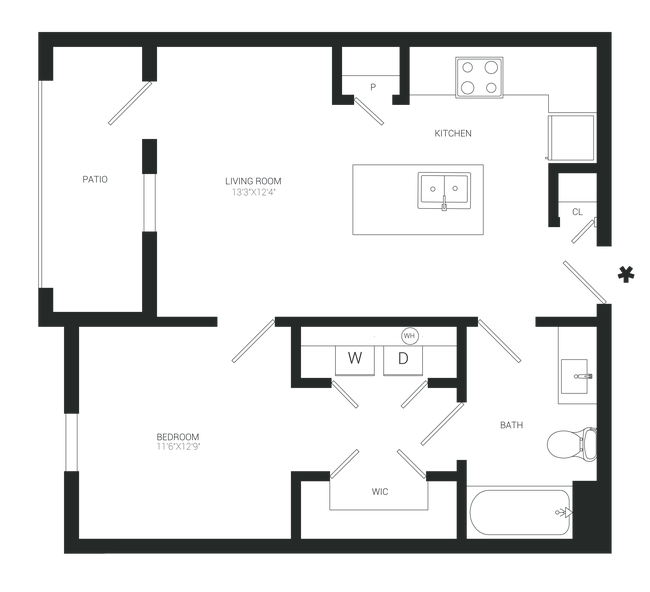 Unit 1105 1105 floor plan