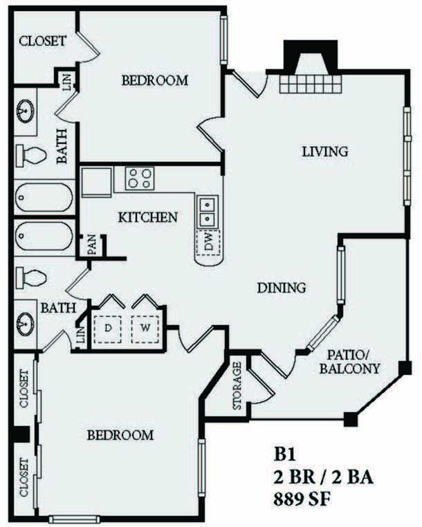 Unit 1725 821 floor plan