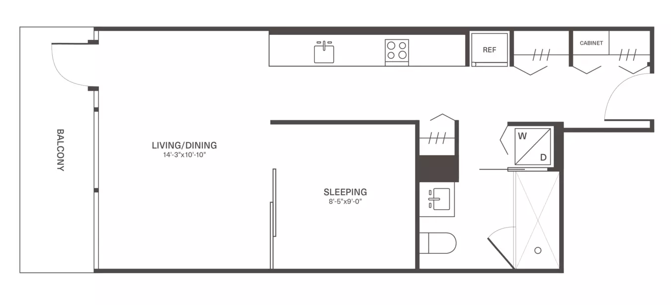 S1+ Tower 1-612 floor plan