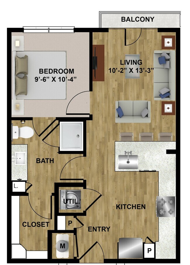 Minimalist 1-1320 floor plan