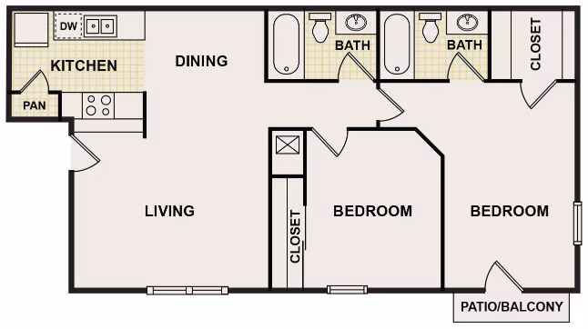 2B 823 floor plan