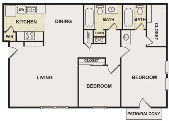 2D 121 floor plan