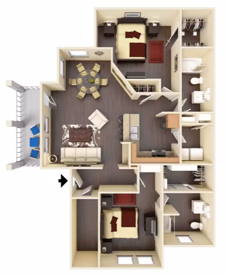 Unit 2411 1618 floor plan