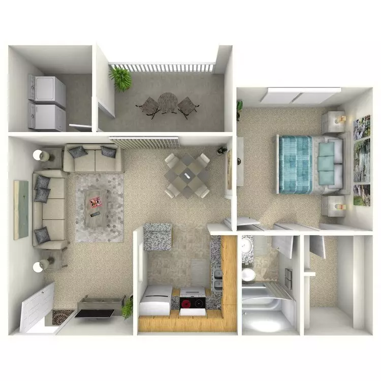 1 Bed • 1 Bath 104 floor plan