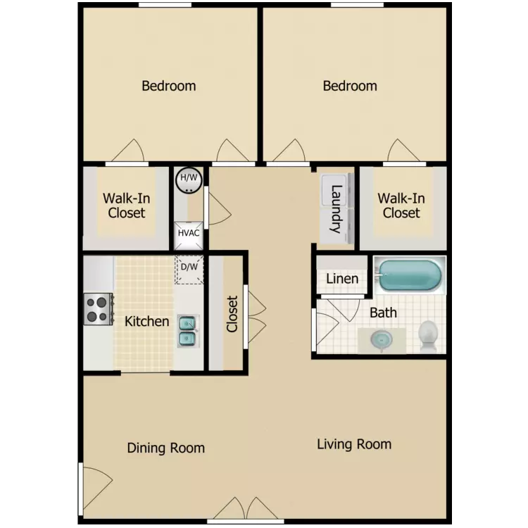 2 Bedroom 10 floor plan